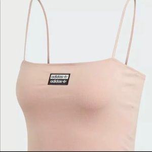 Adidas Spaghetti Strap Rose Vintage Crop Top NWT!